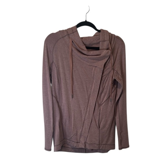 Lululemon coast easy wrap jacket in heathered misty Merlot size 4 - Picture 2 of 8